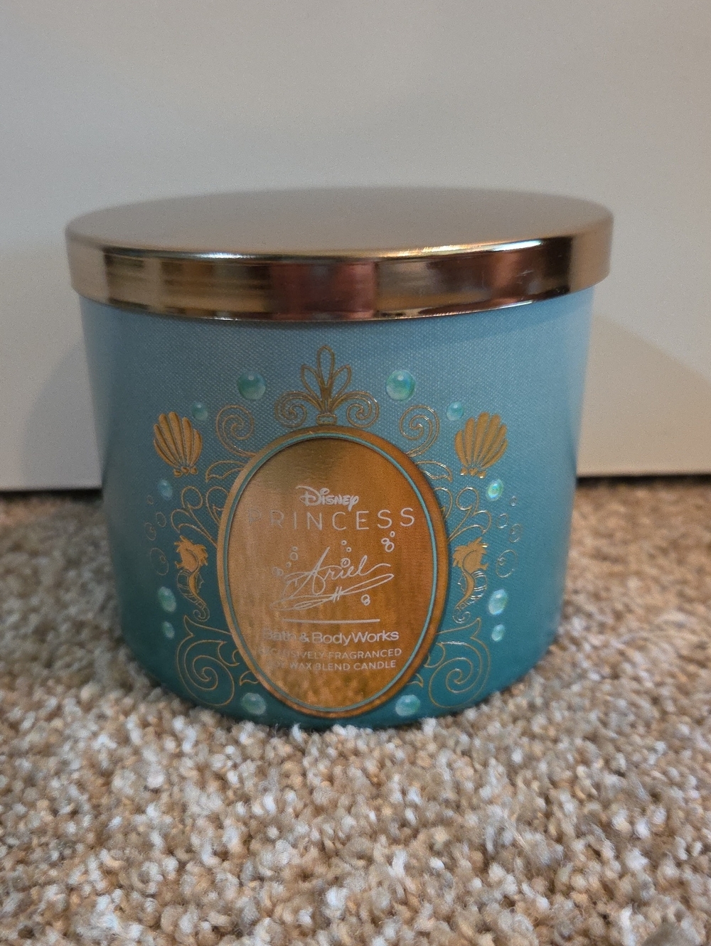 ARIEL 3 Wick Candle Bath And Body Works + Disney Princess